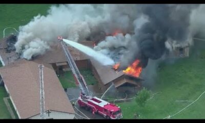 1 firefighter injured as crews battle fire at Pleasant Valley Baptist Church in Dallas
