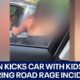 Woman caught on camera kicking car with kids inside during road rage incident | FOX 7 Austin